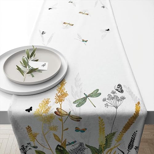 Ambiente Tischläufer Läufer Table Runner / 40x150 cm / Ornamental Flowers Gräser Pflanzenmotiv / Baumwolle von Ambiente