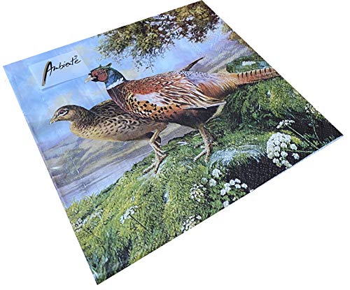 Papier Servietten Pheasant Lunch Fest Party ca 33x33cm Herbst Winter Weihnachten von Ambiente