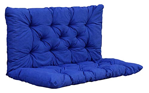 Ambientehome Auflage Bankkissen Bankauflage Polsterkissen 100x98x8 cm blau von Ambientehome