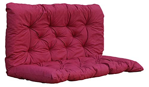 Ambientehome Set mit 1 Sitzkissen - 120 x 98 x 8 cm - Rot von AMBIENTE HOME