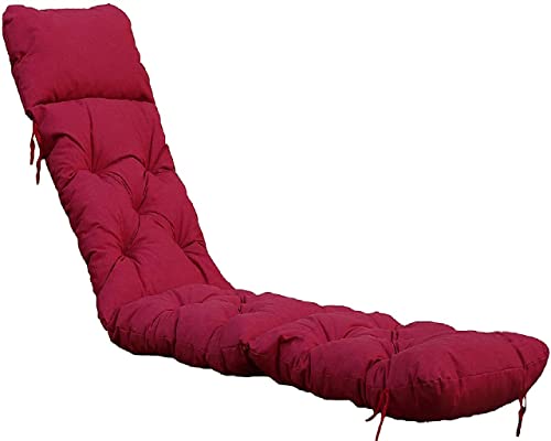 Ambientehome Deckchair Sitzkissen Sitzpolster Auflage für Liege, 195x49 cm rot von Ambientehome