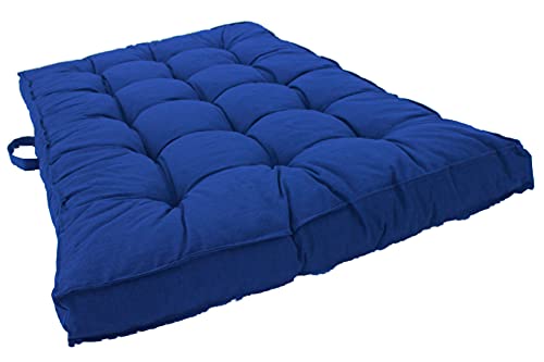 Ambientehome Palettenkissen Kastenkissen Loungekissen 120 x 80 cm blau Auflagen, 65 Prozent Baumwolle, 35 Prozent Polycotton von Ambientehome