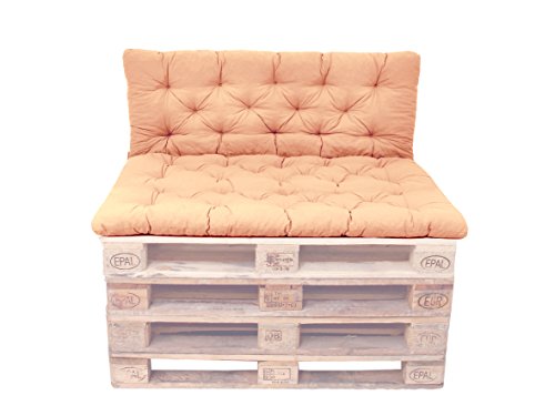 Ambientehome Palettenkissen mit Rückenlehne, beige, Sitzpolster 120 x 80, Rückenkissen 120 x 60 cm, Indoor & Outdoor Ambientehome Palettenkissen mit Rückenlehne, beige, Sitzpolster 120 x 80, Rückenkissen 120 x 60 cm, Indoor & Outdoor von AMBIENTE HOME