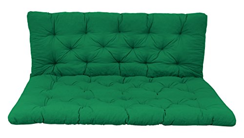 Ambientehome Palettenkissen mit Rückenlehne, grün, Sitzpolster 120 x 80, Rückenkissen 120 x 60 cm, Indoor & Outdoor von Ambientehome