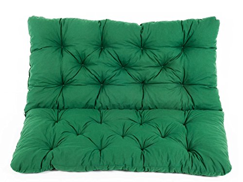 Ambientehome Meerweh Sitzkissen und Rückenkissen Bank Hanko, grün, ca 100 x 98 x 8 cm, Bankauflage, Polsterauflage von Ambientehome