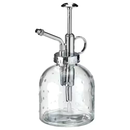 Home Stuff Sesamfron Gießkanne, Pflanzenminister, Glasflasche mit Edelstahlpumpe, Glasgießkanne Indoor für die Bewässerung von kleinen Pflanzen im Innenbereich Zuhause oder Büro, 25 CL von Ambientehome