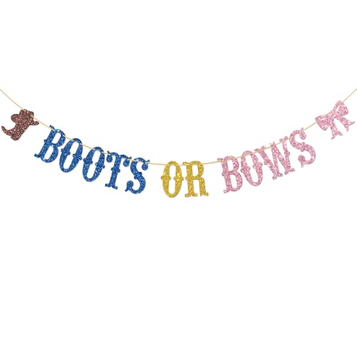 Stiefel oder Schleifen Banner Glitzer Junge oder Mädchen Cupcake Picks für Geschlecht Offenbarung Thema Babyparty Jungen Mädchen Geburtstag Party Kuchen Dekorationen Supplies Braun und Rosa Stiefel oder Schleifen Banner Glitzer Junge oder Mädchen Cupcake Picks für Geschlecht Offenbarung Thema Babyparty Jungen Mädchen Geburtstag Party Kuchen Dekorationen Supplies Braun und Rosa von Ambishi