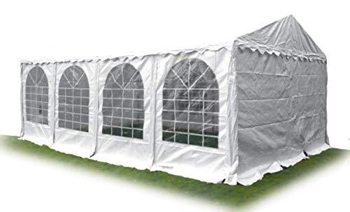 AMBISPHERE Partyzelt Classic Plus - Partyzelt wasserdicht -Pavillon 550g/m² PVC Plane 750 N - Partyzelt - Festzelt - Bierzelt Wasserdicht, UV-Resistent & Feuerhemmend in mit 5 Jahren Garantie Weiss von Ambisphere