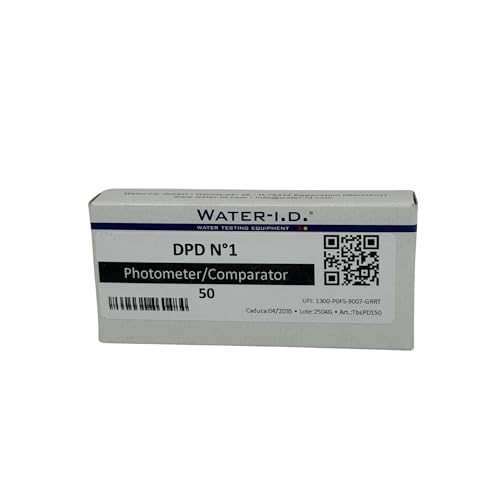 Wassertest-Reagenz für PoolLab 1.0 & 2.0 – DPD Nr. 1 zur Messung von freiem Chlor (0,0–8,0 mg/l). Präzise Analyse von Pool- und Spa-Wasser. Haltbarkeit: 2 Jahre. (TbsPD150) von Amblior