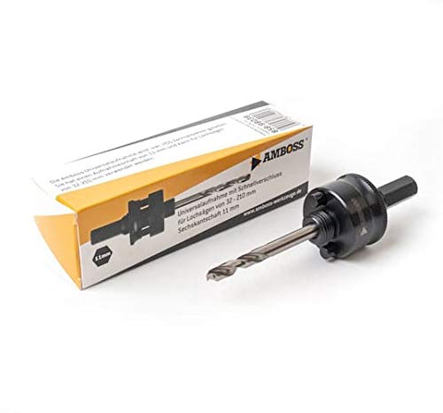 6-Kant Aufnahme 11mm - für Lochsägen Ø 32-220mm inkl. HSS Zentrierbohrer/Amboss Werkzeuge/geeignet für Holz, Kunststoffe, Gipskarton, Faserzement 6-Kant Aufnahme 11mm - für Lochsägen Ø 32-220mm inkl. HSS Zentrierbohrer/Amboss Werkzeuge/geeignet für Holz, Kunststoffe, Gipskarton, Faserzement von Amboss Werkzeuge
