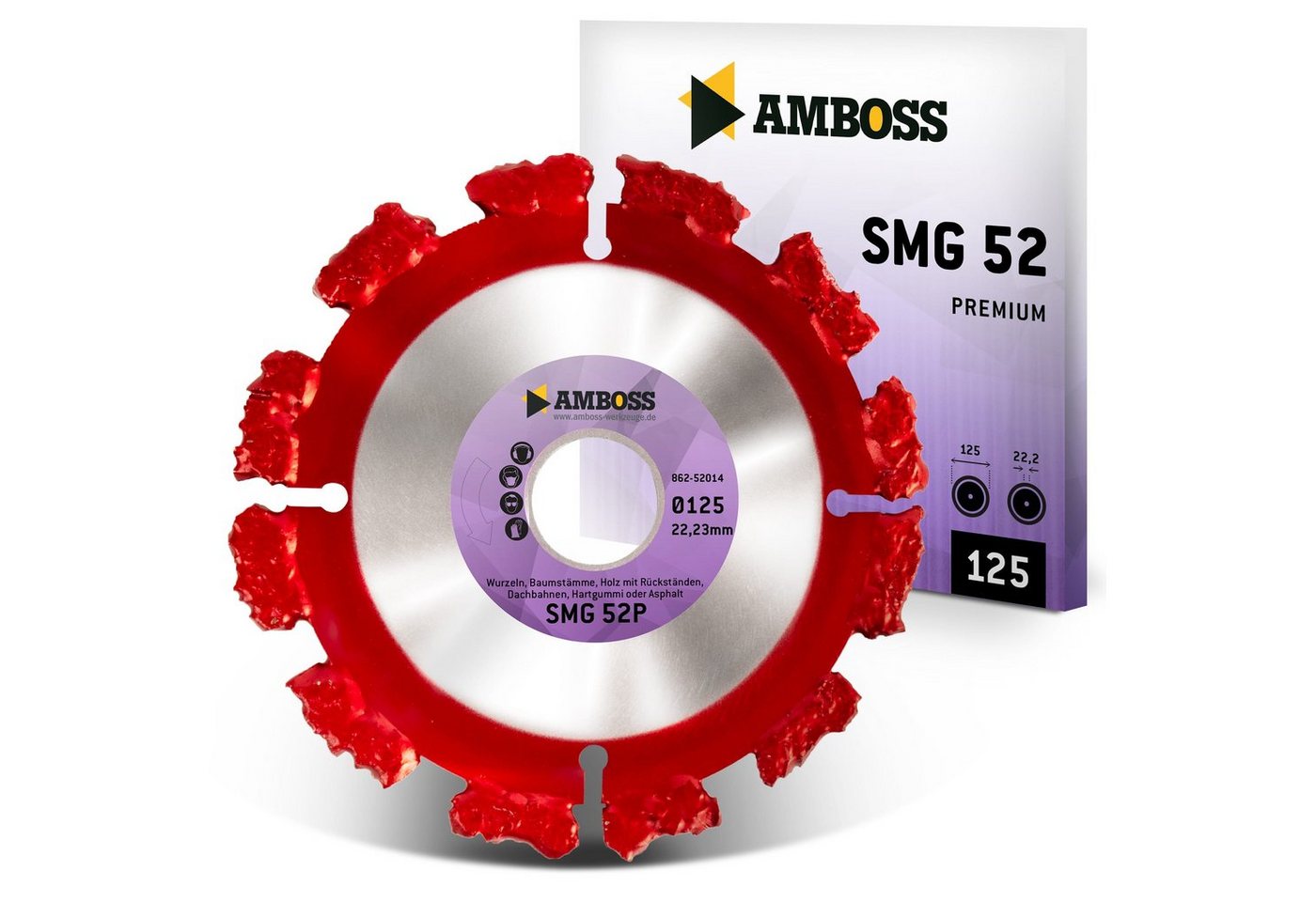 Amboss Werkzeuge Kreissägeblatt Amboss SMG 52P Trennscheibe - 125 x x 22.2, 22.2 mm (Bohrung) von Amboss Werkzeuge