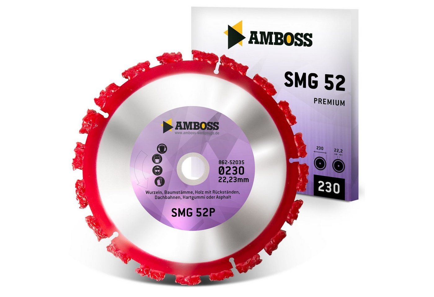Amboss Werkzeuge Kreissägeblatt Amboss SMG 52P Trennscheibe - 230 x x 22.2, 22.2 mm (Bohrung) von Amboss Werkzeuge