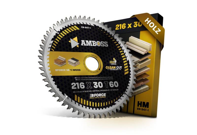 Amboss Werkzeuge Kappsägeblatt HM Kreissägeblatt - 216 x 2.4/1.8 x 30 Z60 WZ neg. von Amboss Werkzeuge