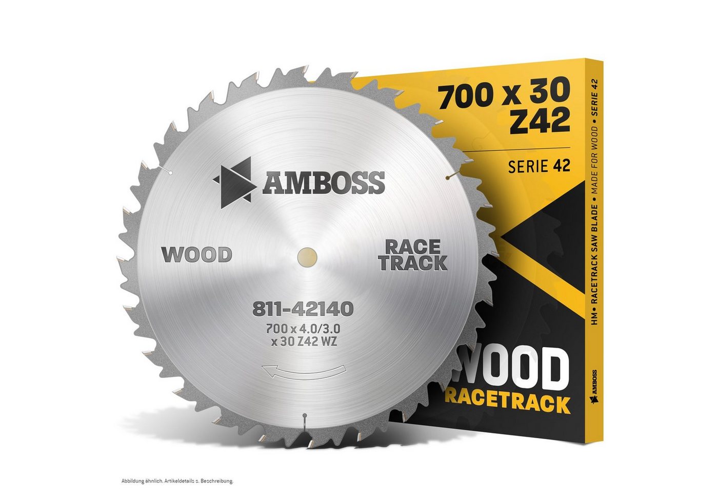 Amboss Werkzeuge Kreissägeblatt HM Kreissägeblatt - 700 x 4/3 x 30 Z42 WZ, 30 mm (Bohrung) WZ (Zahnform) positiv (Zahnstellung) von Amboss Werkzeuge