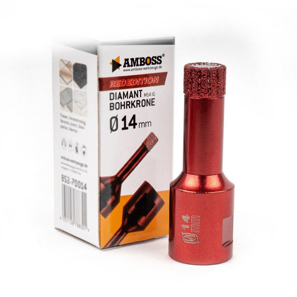 Amboss Werkzeuge Lochsäge Amboss Red Edition Bohrkrone 14 mm, Ø 14 mm von Amboss Werkzeuge