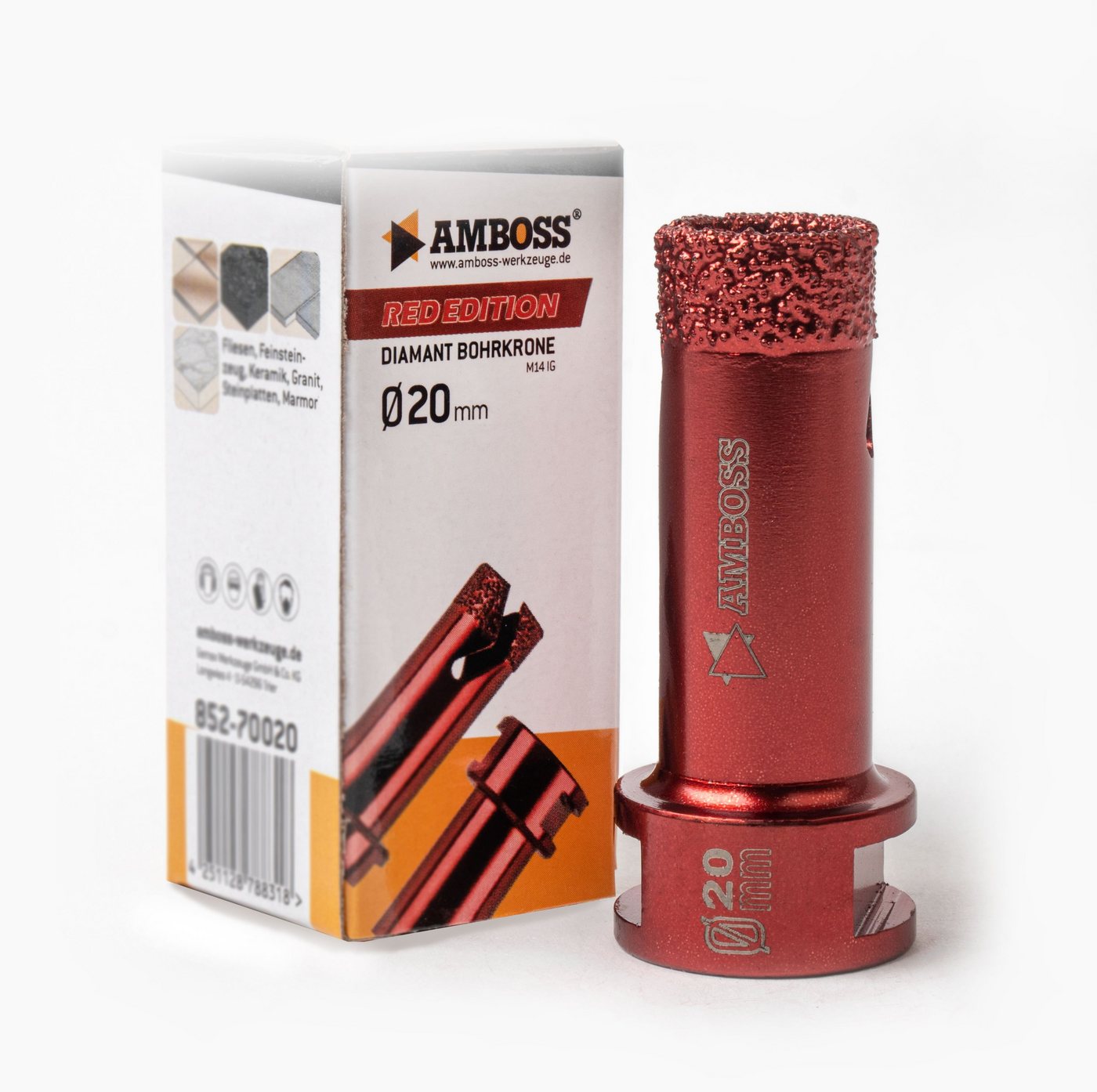 Amboss Werkzeuge Lochsäge Amboss Red Edition Bohrkrone 20 mm, Ø 20 mm von Amboss Werkzeuge