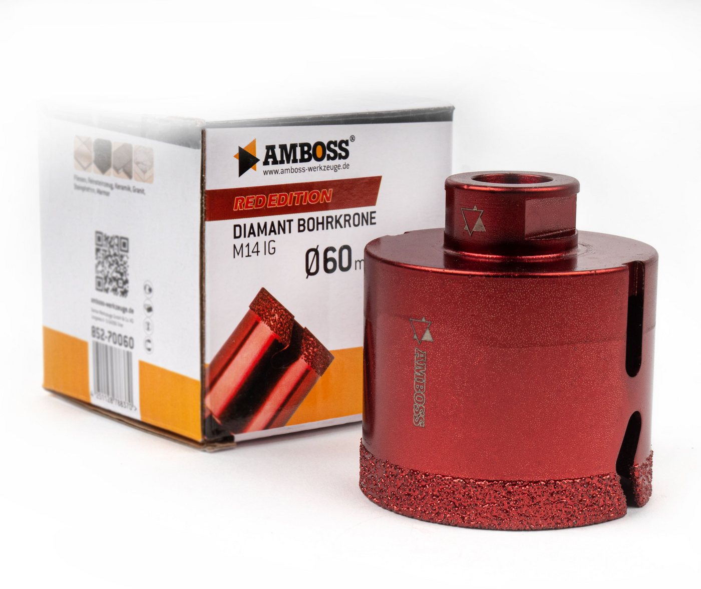 Amboss Werkzeuge Lochsäge Amboss Red Edition Bohrkrone 60 mm, Ø 60 mm von Amboss Werkzeuge