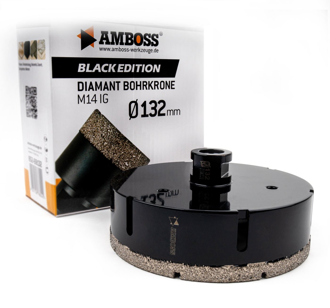 Amboss Werkzeuge Lochsäge Diamant bestreute Bohrkrone 132 mm, Ø 132 mm von Amboss Werkzeuge