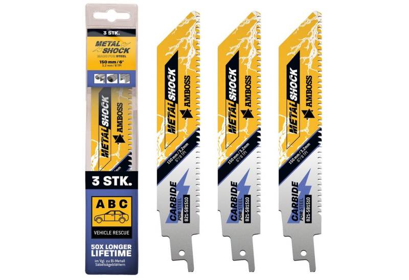 Amboss Werkzeuge Säbelsägeblatt 3x Amboss Metal Shock Säbelsägeblatt Länge 150 mm Amboss Werkzeuge Säbelsägeblatt 3x Amboss Metal Shock Säbelsägeblatt Länge 150 mm von Amboss Werkzeuge