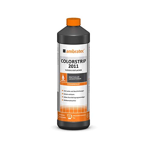Ambratec Colorstrip 2011 löst 1- und 2-Komponentenlacke, Pulverbeschichtungen, Dispersions-, Acryl- und Latexfarben, verwitterte Anstriche und Klebstoffreste von Ambratec