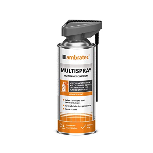 Ambratec MULTISPRAY MULTIFUNKTIONSSPRAY 400ml Korrosionsschutz Verschleißschutz Schmierung Auto Elektrik Maschinen Batteriekontakte Boot Industrie Handwerk Schiff Flugzeug von Ambratec