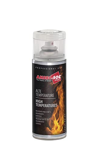 Ambro-Sol - Hitzebeständiger Lack V400TEMP.5, Hochtemperatur Lack Renoviert Oberflächen, die Normalerweise Hohen Temperaturen Ausgesetzt Sind, Recycelbares Weißblechspray 400 ml - Farblos Ambro-Sol - Hitzebeständiger Lack V400TEMP.5, Hochtemperatur Lack Renoviert Oberflächen, die Normalerweise Hohen Temperaturen Ausgesetzt Sind, Recycelbares Weißblechspray 400 ml - Farblos von Ambro-Sol