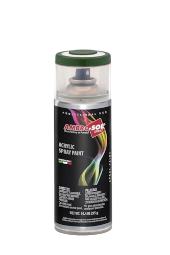 Ambro-Sol - Mehrzweck Acryllack Spray V4006005, Hochglanzfarbe für Innen und Außen, Acryl Spray für Alle Materialien, 400 ml Recyclebare Acryl Sprühfarbe Weißblech-Sprühdose - Moosgrün von Ambro-Sol