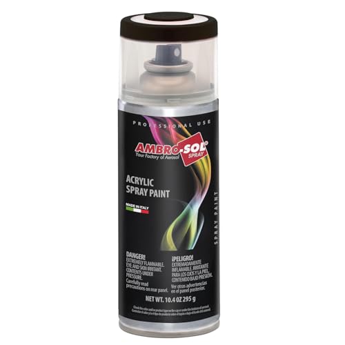 Ambro-Sol - Mehrzweck Acryllack Spray V400PAST6, Hochglanzfarbe für Innen und Außen, Acryl Spray für Alle Materialien, 400 ml Recyclebare Acryl Sprühfarbe Weißblech-Sprühdose - Matt von Ambro-Sol