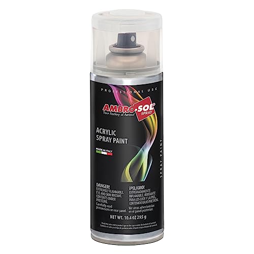 Ambro-Sol - Mehrzweck Acryllack Spray V400PAST8, Hochglanzfarbe für Innen und Außen, Acryl Spray für Alle Materialien, 400 ml Recyclebare Acryl Sprühfarbe Weißblech-Sprühdose - Glänzender Matt Ambro-Sol - Mehrzweck Acryllack Spray V400PAST8, Hochglanzfarbe für Innen und Außen, Acryl Spray für Alle Materialien, 400 ml Recyclebare Acryl Sprühfarbe Weißblech-Sprühdose - Glänzender Matt von Ambro-Sol