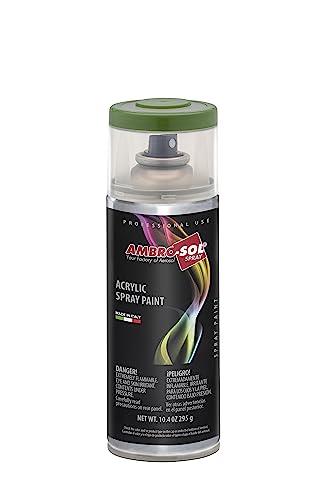 Ambro-Sol V4006001 Mehrzweck-Acryl-Emaille, Hochglanzfarbe für innen und außen, geeignet für alle Materialien, 400 ml recyclebare Weißblech-Sprühdose, Smaragdgrün von Ambro-Sol