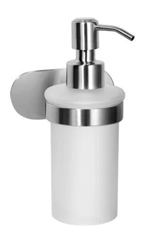 Ambrosya - Seifenspender ohne Bohren - Bad Halter Halterung Seife Seifenhalter Seifenhalterung Spender Wand WC Zum Kleben (Edelstahl (Gebürstet)) von Ambrosya