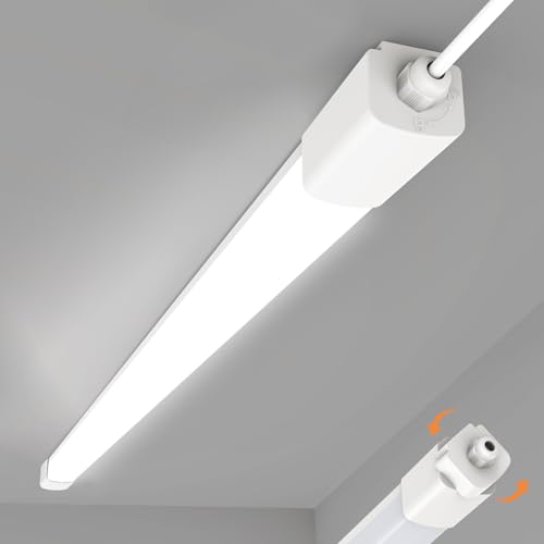 Amdelne Led Feuchtraumleuchte 150CM, 45W 4500lumen Kaltlweiß 4000k, Wasserfest IP65 Einfache Montage Wannenleuchte Flach Led Werkstatt Deckenleuchte Werkstattlampe FüR Keller BüRo Garage Amdelne Led Feuchtraumleuchte 150CM, 45W 4500lumen Kaltlweiß 4000k, Wasserfest IP65 Einfache Montage Wannenleuchte Flach Led Werkstatt Deckenleuchte Werkstattlampe FüR Keller BüRo Garage von Amdelne