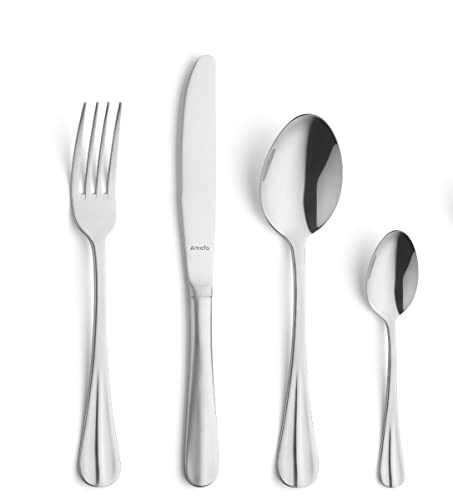 Amefa 844000MBA1D20 BAGUETTE Besteck-Set für 8 Personen, rostfrei, poliert & spülmaschinenfest, Tafelbesteck, Essbesteck mit Aufbewahrungs-Box, 18/10 Edelstahl, Silber von Amefa