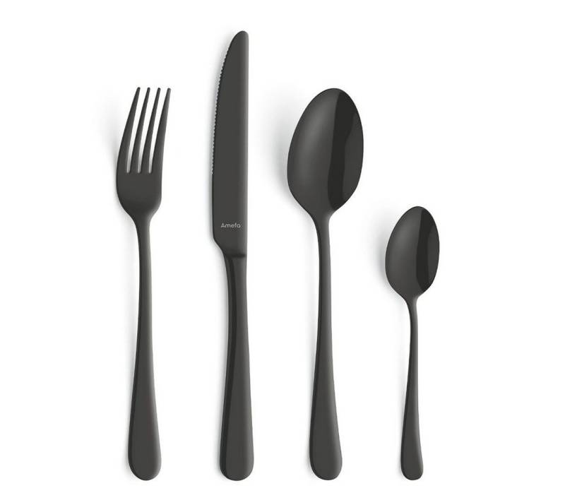 Amefa Besteck-Set AUSTIN (24-tlg), 6 Personen, Edelstahl 18/0, PVD schwarz, satiniert von Amefa