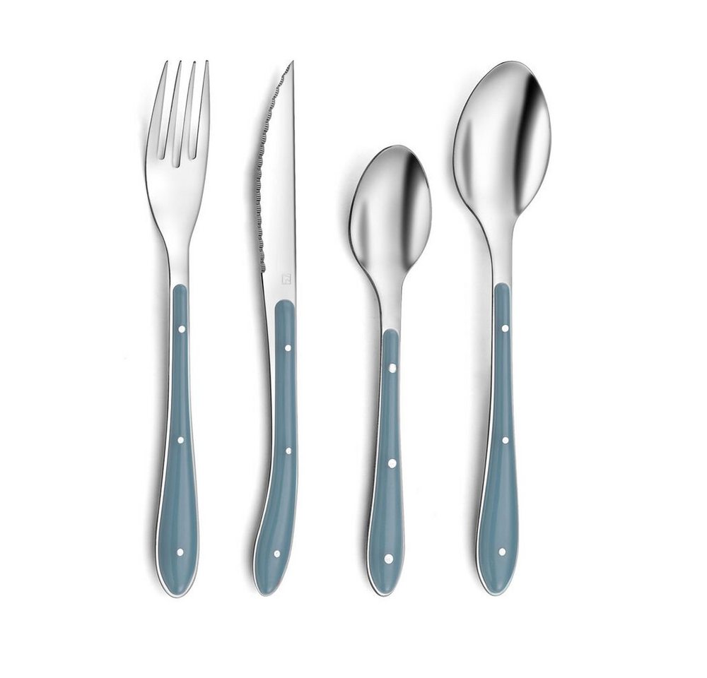 Amefa Besteck-Set Amefa Besteck Bistro Blau Metall 24 teilig 6 Personen Besteckset, Metall von Amefa