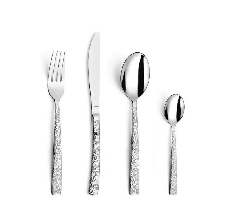 Amefa Besteck-Set HAVANE (24-tlg), Edelstahl 18/0, Edelstahl 18/0, hochglanzpoliert/Dekor matt. von Amefa