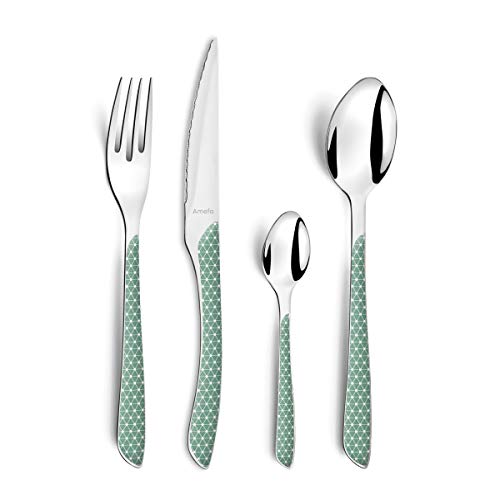 Amefa Eclat Geo Green & White – 24-teiliges Besteckset von Amefa