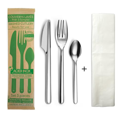 Amefa Leaves 12 gebrauchsfertige Beutel 3-teiliges Besteckset mit Handtuch Amefa Leaves 12 gebrauchsfertige Beutel 3-teiliges Besteckset mit Handtuch von Amefa