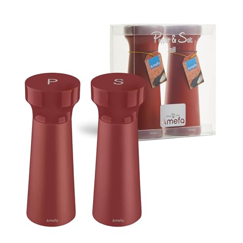 Amefa MODERN WOOD Salz und Pfeffermühle Set 2-teilig aus Holz | Terracotta | Keramikmahlwerk | Gewürzmühle im Set für Salz und Pfeffer | 15 cm | Rubberwood | unbefüllt Amefa MODERN WOOD Salz und Pfeffermühle Set 2-teilig aus Holz | Terracotta | Keramikmahlwerk | Gewürzmühle im Set für Salz und Pfeffer | 15 cm | Rubberwood | unbefüllt von Amefa