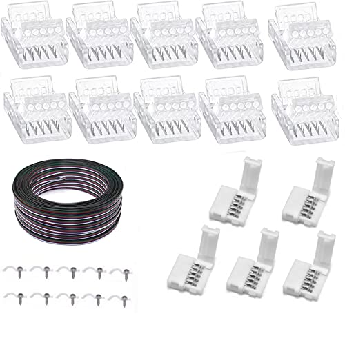 Amefil Anschluss für LED-Lichtleiste, 5-polig, 12 mm, wasserdicht, 5 PinRGB Farblicht, mit Verlängerungskabel, 22AWG für 12/24 V 50503528 RGBW LED Light. Amefil Anschluss für LED-Lichtleiste, 5-polig, 12 mm, wasserdicht, 5 PinRGB Farblicht, mit Verlängerungskabel, 22AWG für 12/24 V 50503528 RGBW LED Light. von Amefil