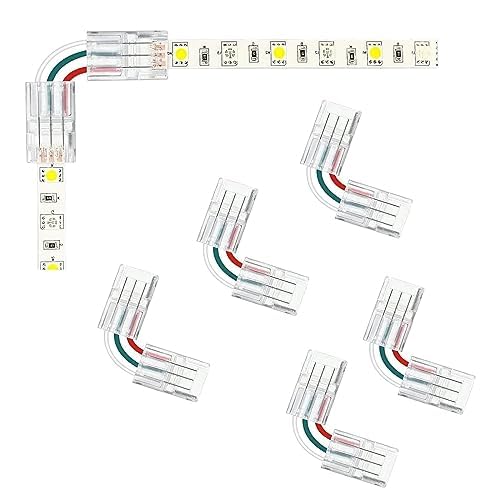 Amefil LED Streifen Winkelverbinder 3 Pin für LED Streifen Lichter ws2811 ws2812 12V 24V durch 8mm Breite, lötfrei, Quick Connect, 5 Stück Amefil LED Streifen Winkelverbinder 3 Pin für LED Streifen Lichter ws2811 ws2812 12V 24V durch 8mm Breite, lötfrei, Quick Connect, 5 Stück von Amefil