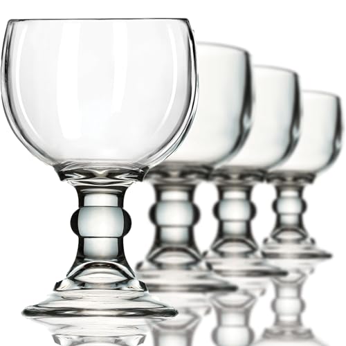 Schooner Biergläser Set - 600 ml großes Margarita-Glas, Big Kelch Stil Bierglas für Coronarita, Fischglasgläser für Getränke - 4 Stück von Amehla