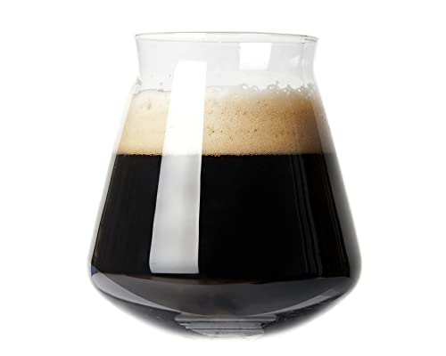 Stielloses Teku 240 ml fassförmiges Bierglas – Craft Beer Tulip Taster oder kleine Ausgießer – auch als Bourbon oder Whiskey Snifter Taster – Set mit 2 Stück von Amehla