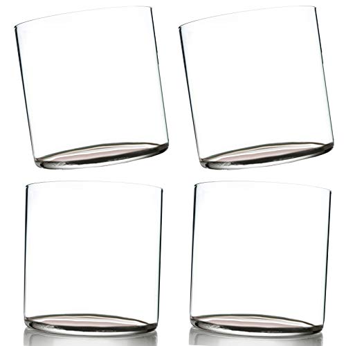 Ultradünne Cocktailgläser, doppelt altmodische Whiskey Rocks Gläser – Barglas-Set für den Einsatz als Mixgetränkeglas, Scotch oder Bourbon Tumbler oder minimalistisches H20 Wasser-Trinkglas – (4) von Amehla