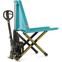 C-Ware Scheren-Hubwagen Ameise® elektrohydraulisch, TK 1.000 kg, Nylon, RAL 5018 türkisblau von Ameise®