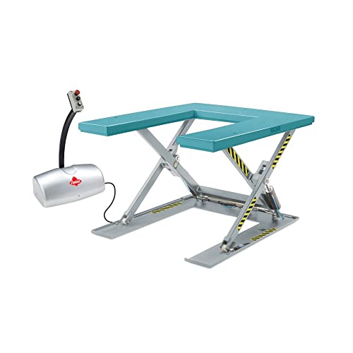 Ameise Flach-Scheren-Hubtisch SLT 1.0 | U-Form | elektrisch | 1.000 kg Tragkraft | 1.450 x 1.140 mm Plattform | 80-840 mm Hubbereich | ergonomische und individuelle Greifhöhe von Ameise