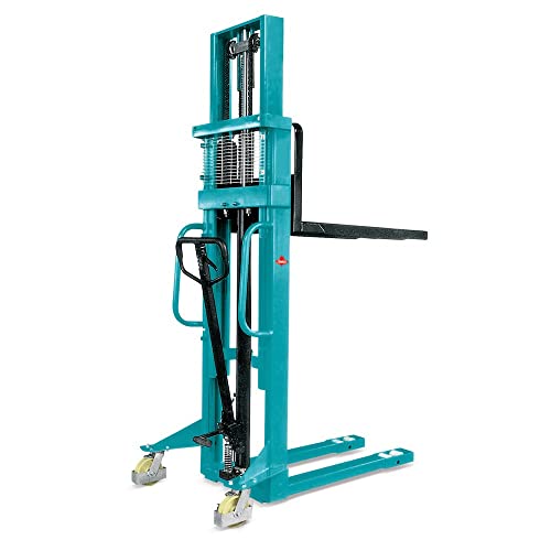Ameise Hydraulik-Stapler PSM | 1.000 kg Tragkraft | 2.000 mm Hubhöhe | 1.100 mm Gabellänge | 2-Fach-Teleskop-Hubgerüst | Hochleistungs-Hydraulikpumpe | Hochhubwagen manuell von Ameise