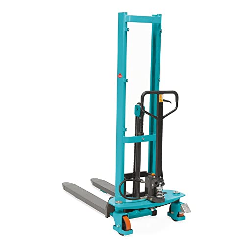 Ameise Hydraulik-Stapler PSM | 1.000 kg Tragkraft | 1.600 mm Hubhöhe | 1.100 mm Gabellänge | Einfach-Hubgerüst mit Initialhub | Hochleistungs-Hydraulikpumpe | Hochhubwagen manuell von Ameise