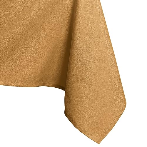 AmeliaHome Tischdecke 110x240 cm Tischtuch Tafeldecke Fleckschutz Lotuseffekt Abwaschbar Wasserabweisend Glänzend Glatt Empire Gold von AmeliaHome