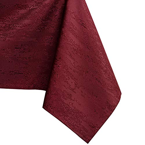 AmeliaHome Tischdecke 120x220 cm Tischtuch Tafeldecke Fleckschutz Lotuseffekt Abwaschbar Wasserabweisend Ornament Vesta Bordeaux von AmeliaHome